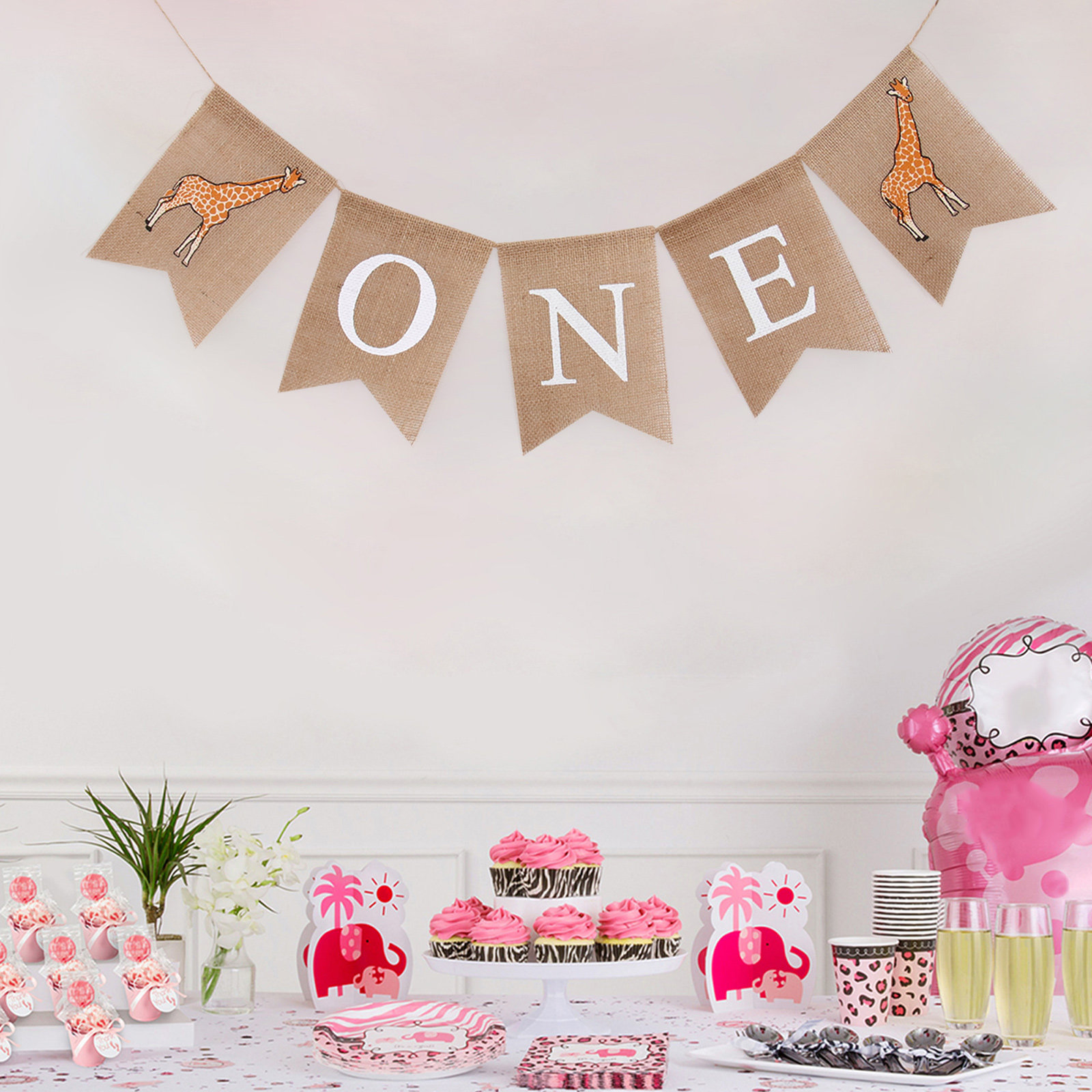 Girafa Lniany Baner Jednostron – Baby Nursery Garland recenzja i cena