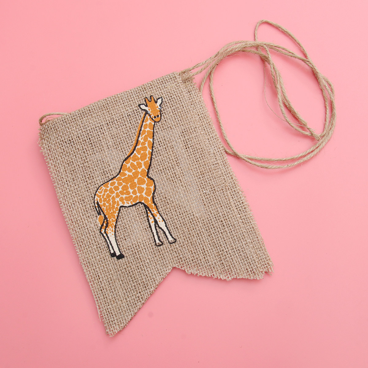 Girafa Lniany Baner Jednostron – Baby Nursery Garland recenzja i cena