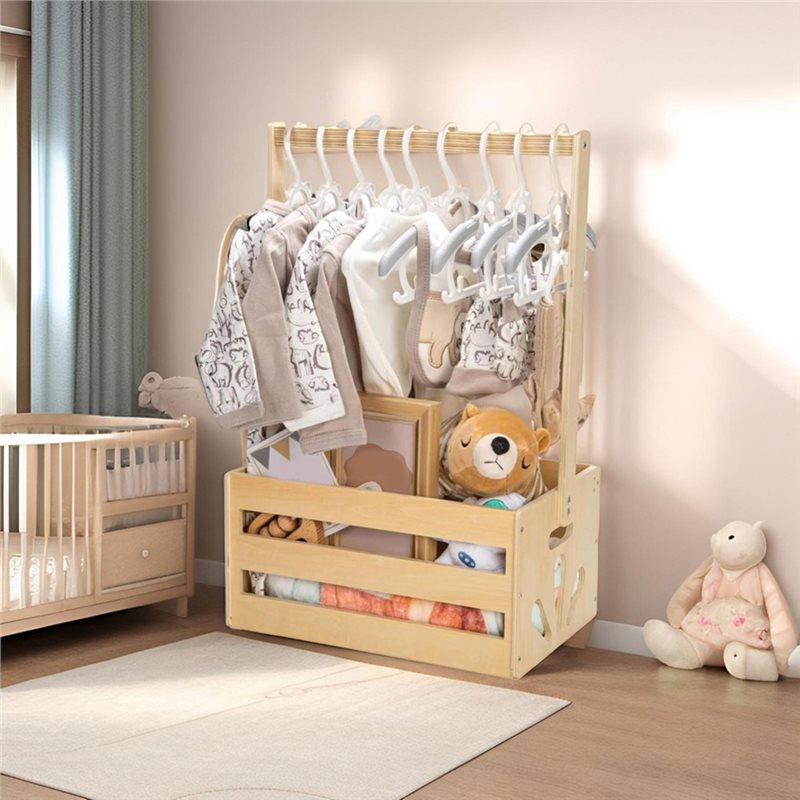 Drewniany kosz na prezenty na  – Baby Nursery Storage recenzja i cena