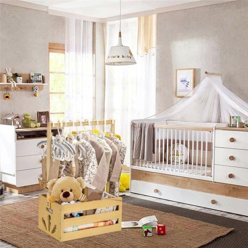 Drewniany kosz na prezenty na  – Baby Nursery Storage recenzja i cena
