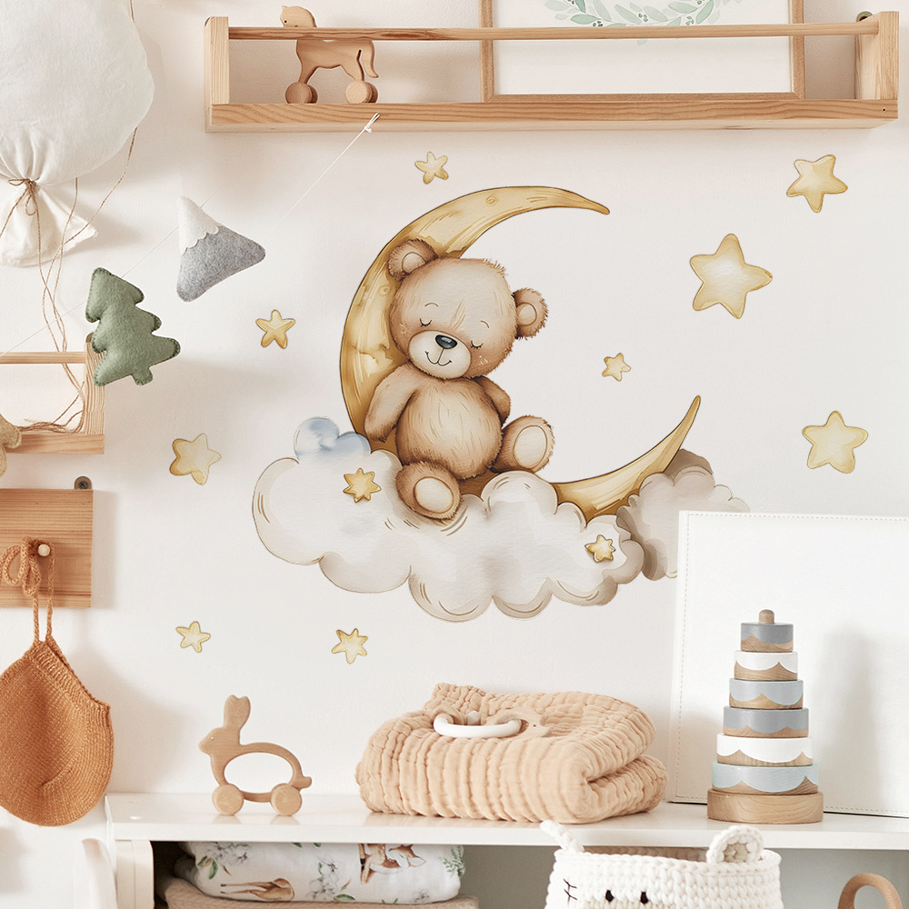 Naklejki ścienne Kawaii z moty – Baby Nursery Wallpaper Girl recenzja i cena