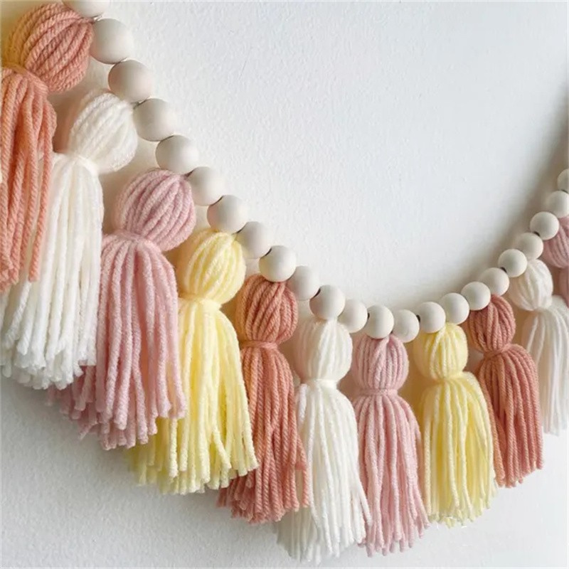 Żółte girlandy boho z frędzlam – Baby Nursery Garland recenzja i cena