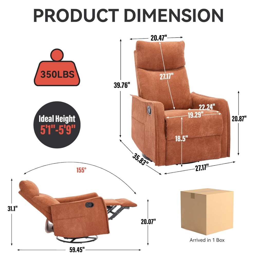 Fotel obrotowy 360 stopni z fu – Rocking Chair Nursery recenzja i cena