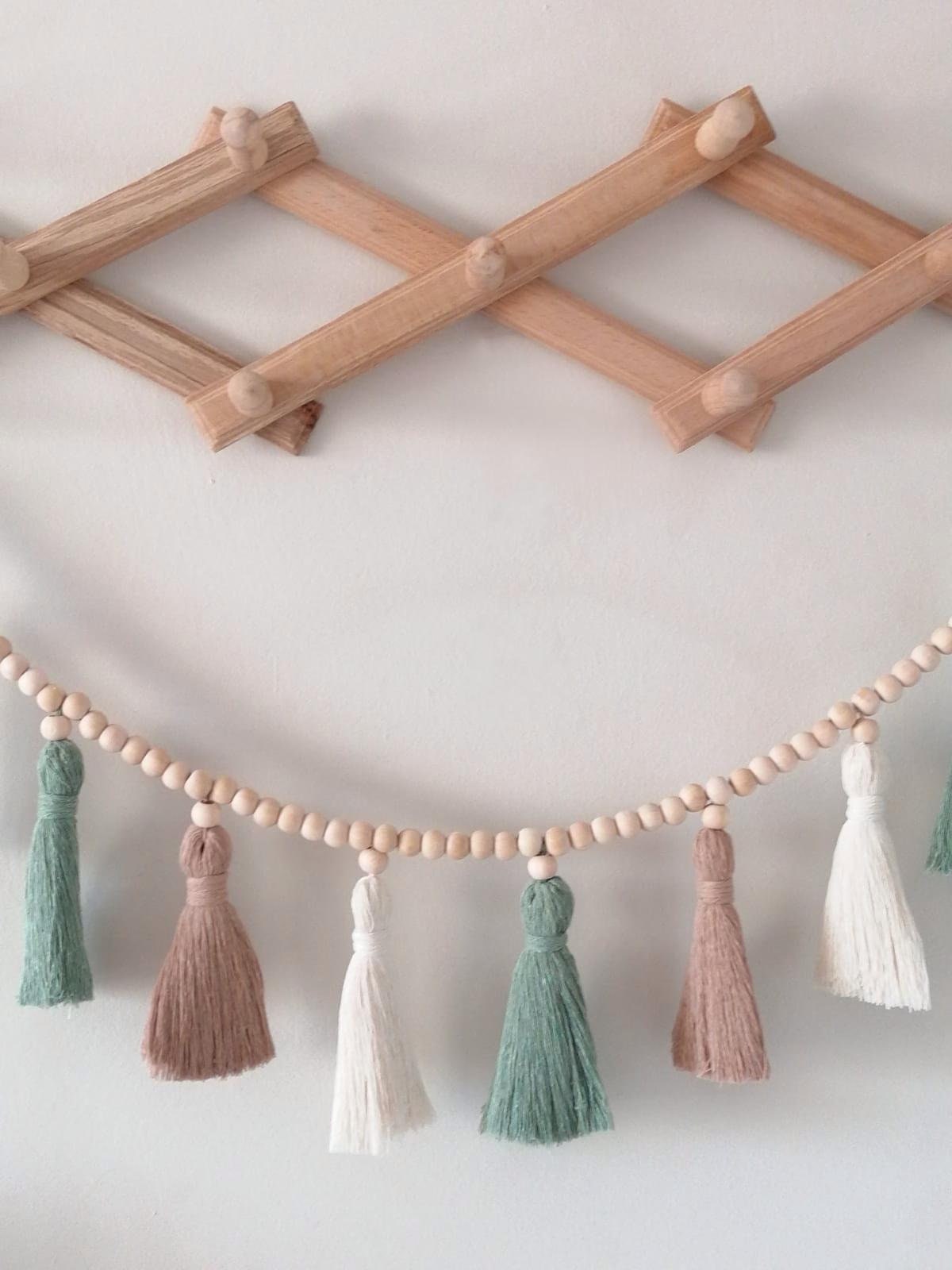 Girlanda z makramy z frędzlami – Baby Nursery Garland recenzja i cena