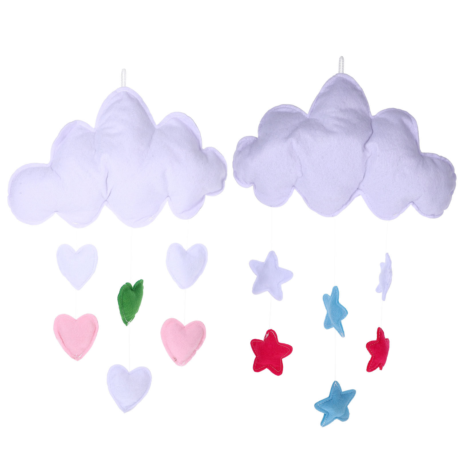 2 szt. Chmurki z deszczkami, u – Baby Nursery Garland recenzja i cena