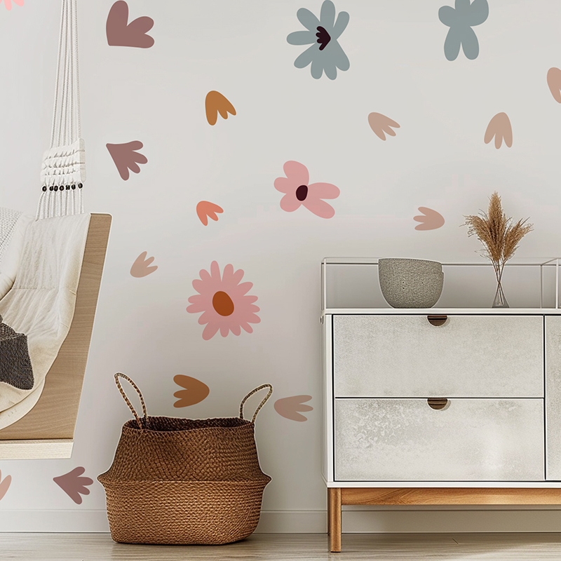 DIY wielobarwne kwiaty naklejk – Baby Nursery Wallpaper Girl recenzja i cena