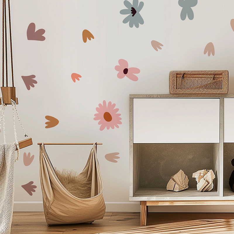 DIY wielobarwne kwiaty naklejk – Baby Nursery Wallpaper Girl recenzja i cena