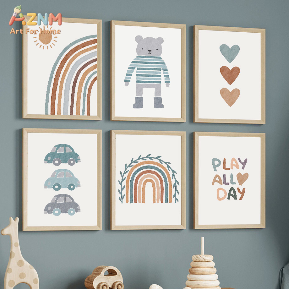 AZNM Neutralny Boho Tęczowy Ni – Baby Boy Nursery Quotes recenzja i cena