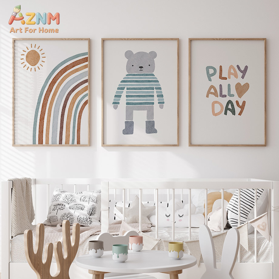 AZNM Neutralny Boho Tęczowy Ni – Baby Boy Nursery Quotes recenzja i cena