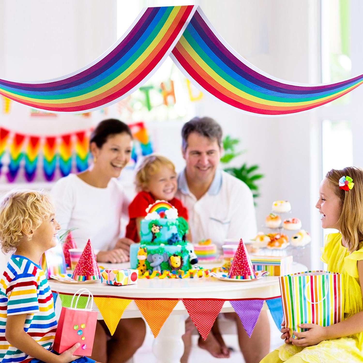 11.8ft Tęczowa girlanda sufito – Baby Nursery Bunting recenzja i cena