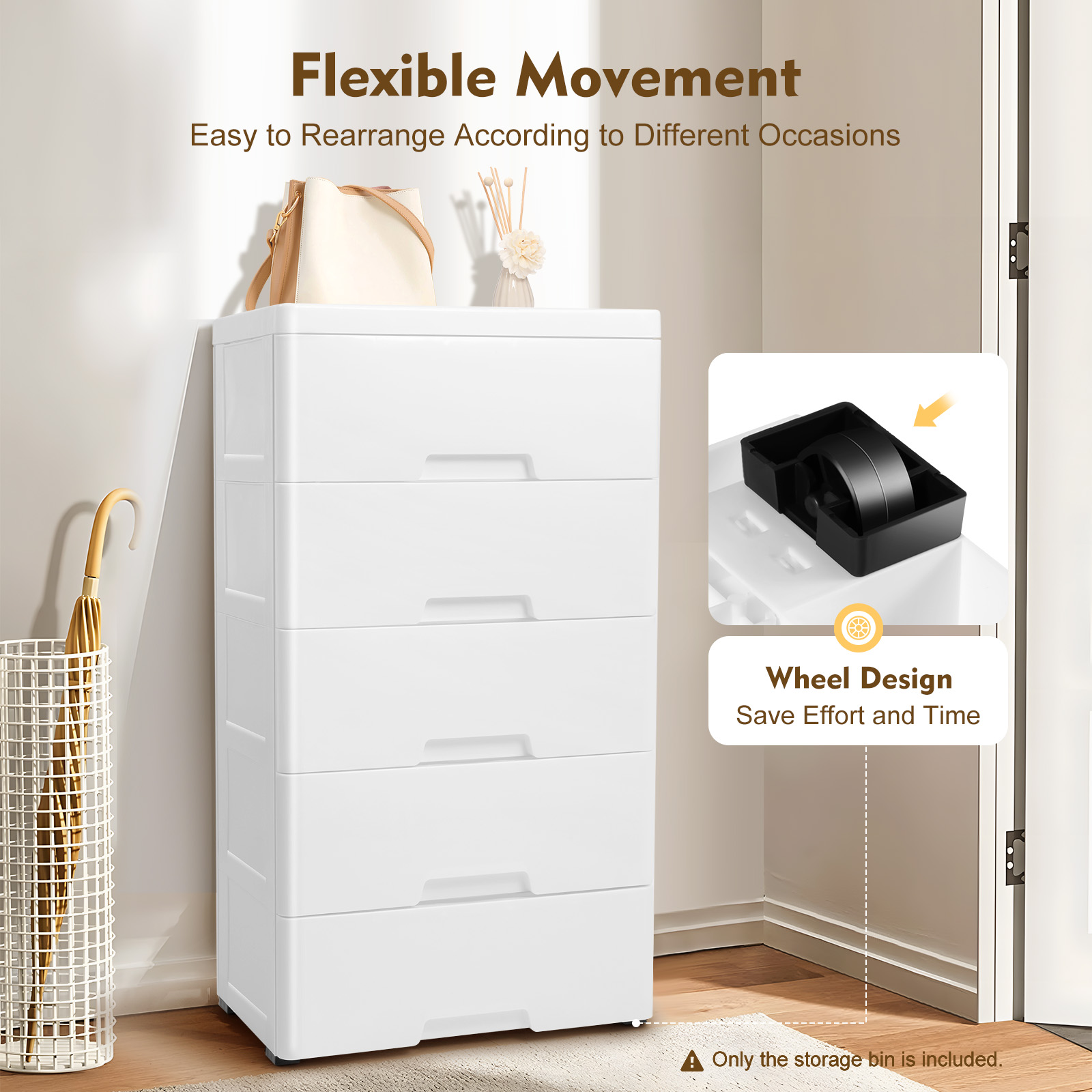 5-warstwowa szafka do przechow – Drawer Dresser White recenzja i cena