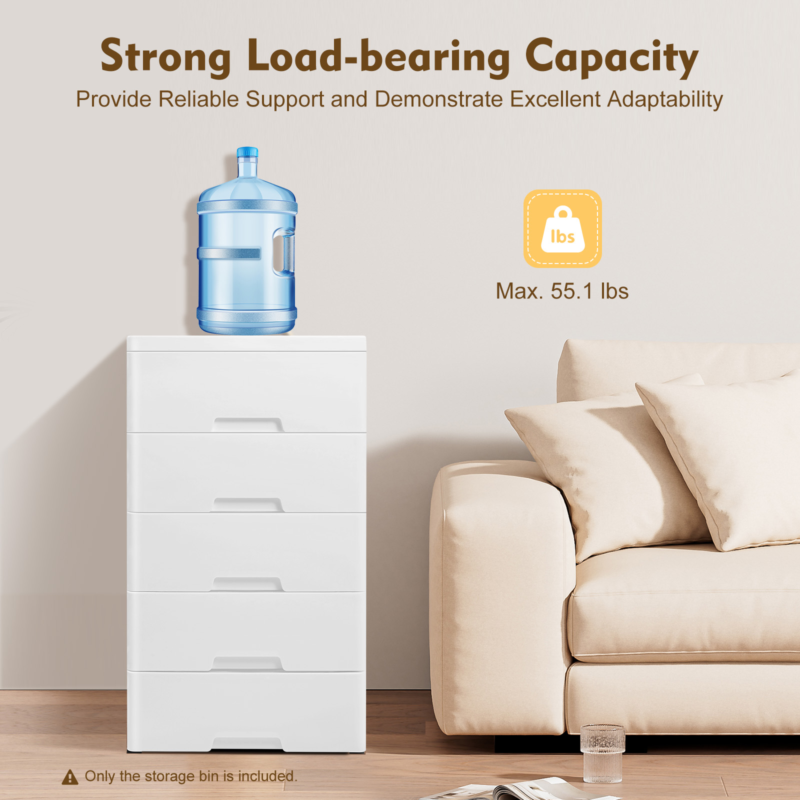 5-warstwowa szafka do przechow – Drawer Dresser White recenzja i cena